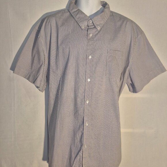 JACHS New York Dress shirt, white-blue-red small X design in size 2XL - Picture 2 of 16